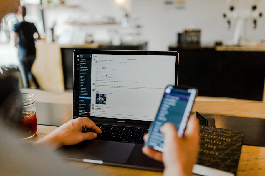 Person reviewing secure website data and privacy information on a laptop